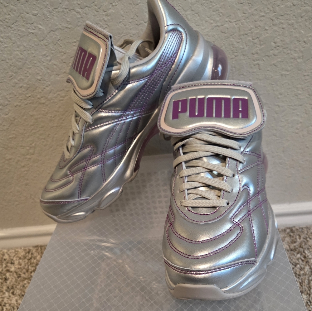 New Puma Leather Dua Lipa x Cell Dome King Silver Byzantium